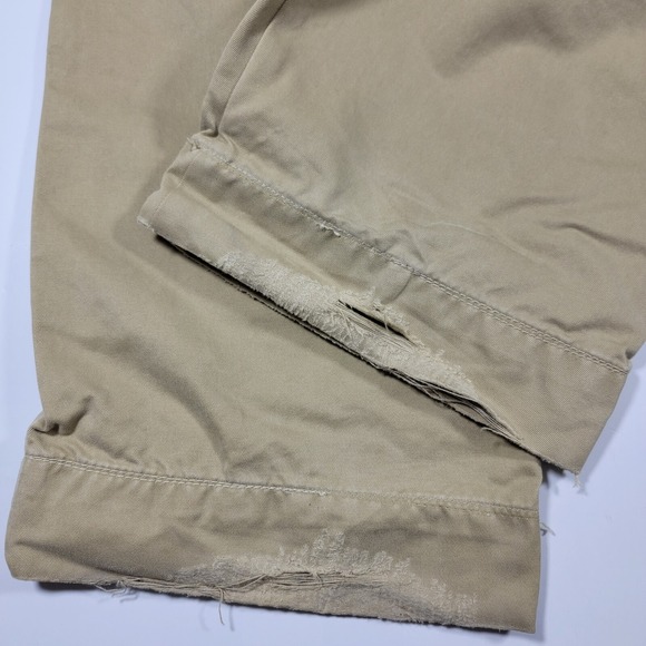 Abercrombie Fitch Men's Twill 6 Pocket AF Cargo Pant Button Fly Beige Size 28x31 - Picture 12 of 12